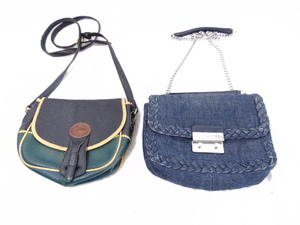 lot 378 image: DOONEY & BOURKE Multi-Colored Leather Handbag & Denim Michael Kors Bag