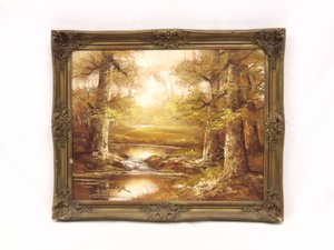 lot 301 image: Original Oil Painting of Landscape Framed Signed Schiller