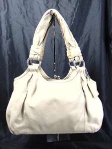 lot 361 image: COACH Purse with Twisted Leather Strap in Beige Leather