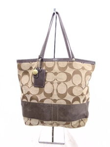 lot 375 image: COACH Monogram Purse Handbag - Brown