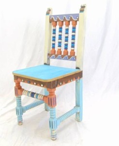 lot 272 image: Colorful Wood Chair