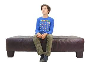 lot 15 image: Storehouse Genuine Leather Large Bench