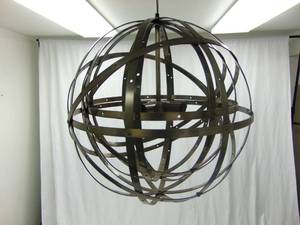 lot 296 image: Industrial Metal Sphere Chandelier - Never Used