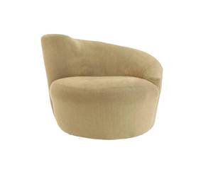 lot 31 image: Beige Light Brown Swirl Lounge Chair by Fairmont Seating Company