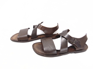 lot 192 image: Mens Dark Brown Leather Sandals by Bass Sz 13M