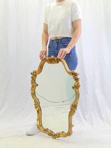 lot 380 image: Ornate Gold Mirror - Great Condition Unusual Shape