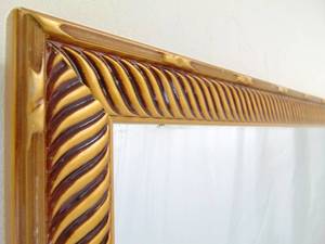 lot 29 image: Large Gold Rectangular Mirror