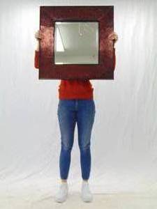 lot 39 image: Square Glass Mirror