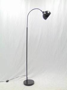 lot 53 image: Black Adjustable Eyeball Floor Lamp - Like New - Foot Switch OnOff