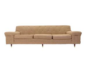 lot 285 image: Vintage Mid Century Beige Sofa 98 L