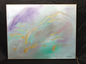 lot 214 image: Abstract Original Oil Painting Signed by Artist Maria Stanley 16 X 20