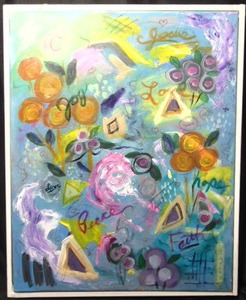 lot 221 image: Colorful Original Oil Painting Framed