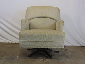 lot 474 image: Vintage Beige Swivel and Rocking Chair