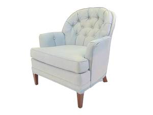 lot 274 image: Woodmark Originals Vintage Tufted Light Blue Arm Chair