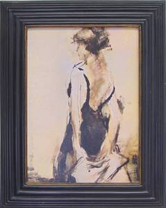 lot 266 image: Framed Print of Woman Little Black Dress by the Bombay Company