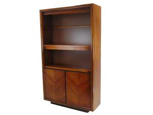 lot 16 image: Mid Century Shelves with Cabinet & Beautiful Veeners