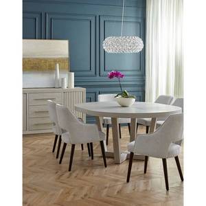 lot 8 image: Quintero Extendable Pedestal Dining Table  msrp $980