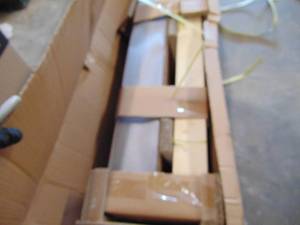 lot 105 image: Low Profile Legs  Slats  Rails for Queen Bed Dark Brown