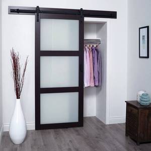 lot 46 image: Renin Manufactured Wood & Glass Barn Door