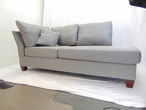 lot 11 image: Bobkona Reversible LR Chaise - Light Gray Color