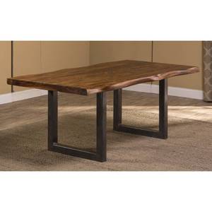 lot 22 image: Emerson Live Edge Rectangle Dining Table - Natural Sheesham MSRP $890