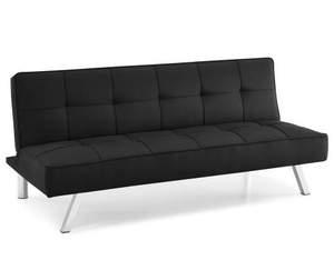 lot 59 image: SERTA Sofa Convertible Black Fabric