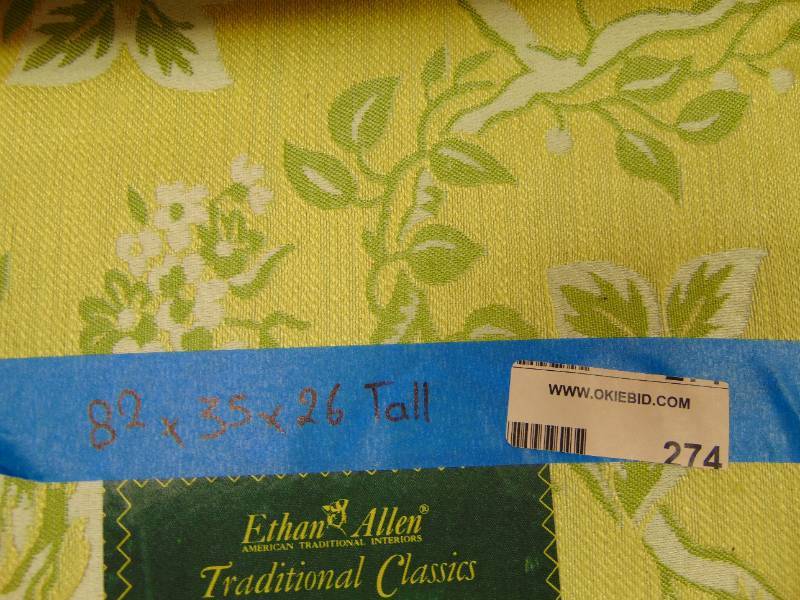 ETHAN ALLEN Traditional Classics Vintage Yellow Sofa - SHOWROOM