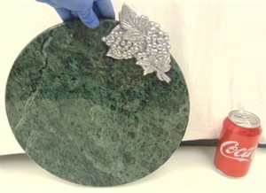 lot 98 image: Green Granite Cheese Serving Tray