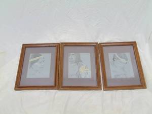 lot 197 image: Lot of 3 Original Framed Drawings
