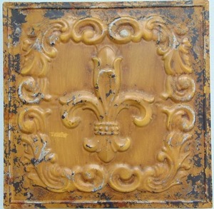 lot 201 image: 16.5 X 16.5 Flor de Lis Wall Decor - Rustic Style