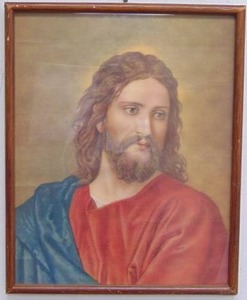 lot 202 image: Vintage Framed Print of Jesus