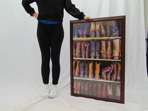 lot 210 image: Framed Poster of Cowboy Boots