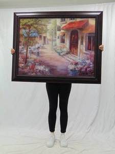 lot 213 image: Large Framed Textured Landscape Print