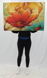 lot 217 image: Large Flower Print on Canvas