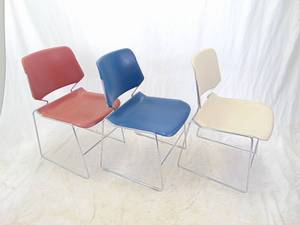 lot 56 image: Red, White & Blue Commercial Chairs