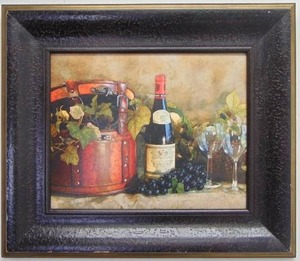 lot 226 image: Framed Wine Print 25.5 X 29