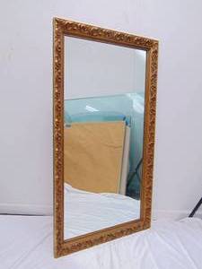 lot 153 image: Ornate Vintage Gold Rectangular Mirror 29 X 52