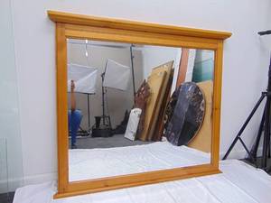 lot 159 image: Wood Framed Mirror