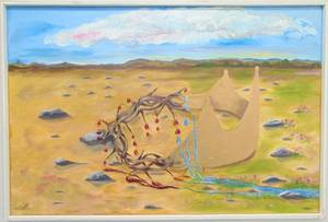 lot 219 image: Jesus Crown Original Painting on Canvas Signed Maria Stanley