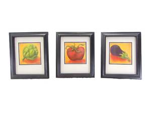 lot 192 image: Lot of Fruit & Veggie Prints Framed