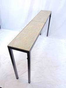 lot 265 image: Long & Thin Iron & Granite Table Entry Table Sofa Table