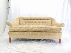 lot 294 image: Vintage Small Sofa  Loveseat with Tufted Back