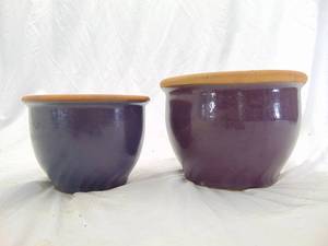 lot 144 image: Pair of Ceramic Planter Pots
