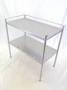 lot 291 image: Two Tier Stainless Steel Table Perfect for Kitchen