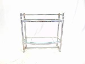 lot 170 image: Two Tier Chrome & Glass Side Table