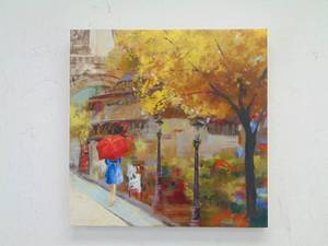 lot 264 image: Print on Canvas Wall Decor Walking Through Paris 18 X 18