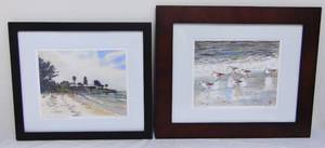 lot 301 image: Pair of Seascape Prints Framed