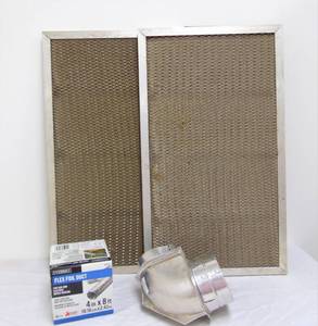 lot 304 image: 2 Electrostatic Air Filters Model SP-1 size 14X24 (washable, permanent) & Duct