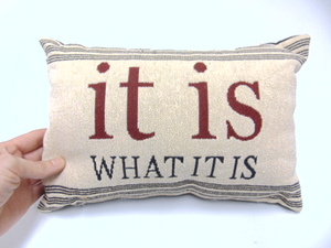lot 328 image: it is what it is small decorative pillow