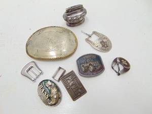 lot 355 image: Lot with Belt Buckles & Lighter